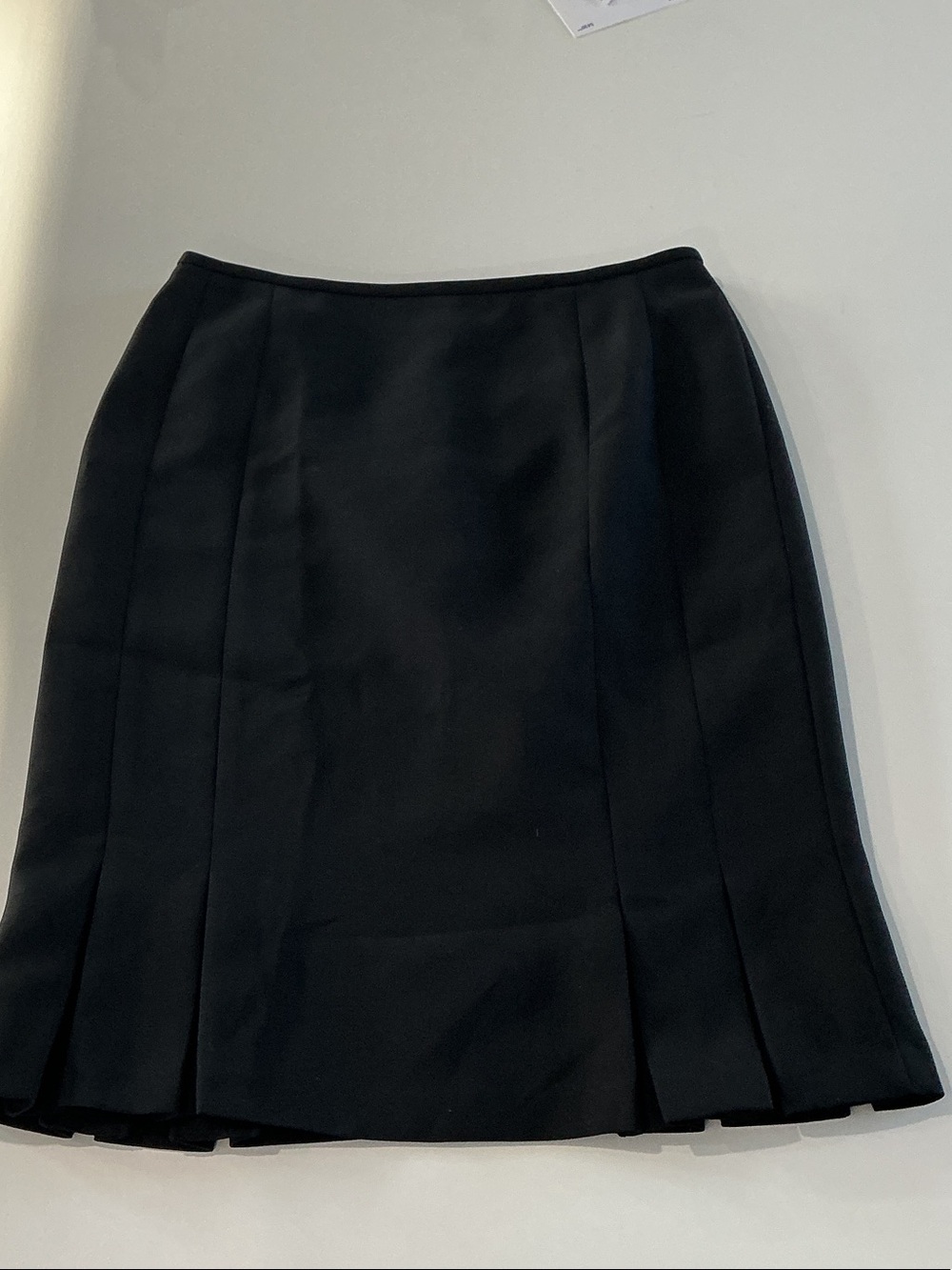 Source Unknown Black A-Line Pleated Hem Skirt